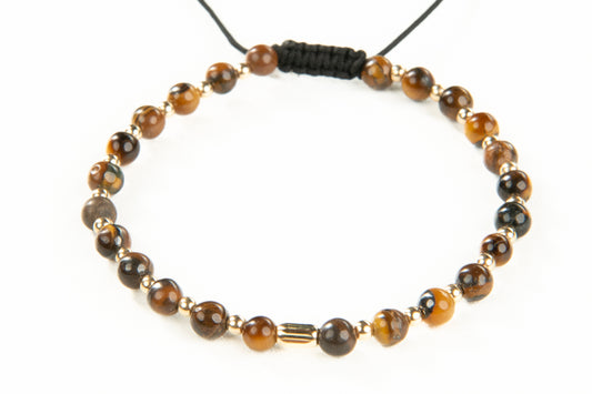 Vaaloor Tiger’s Eye & 14k Gold Accent Bracelet