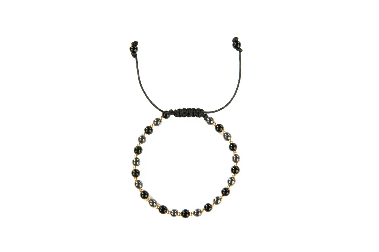 Vaaloor 14k Gold & Black Onyx Bracelet – Handcrafted Luxury