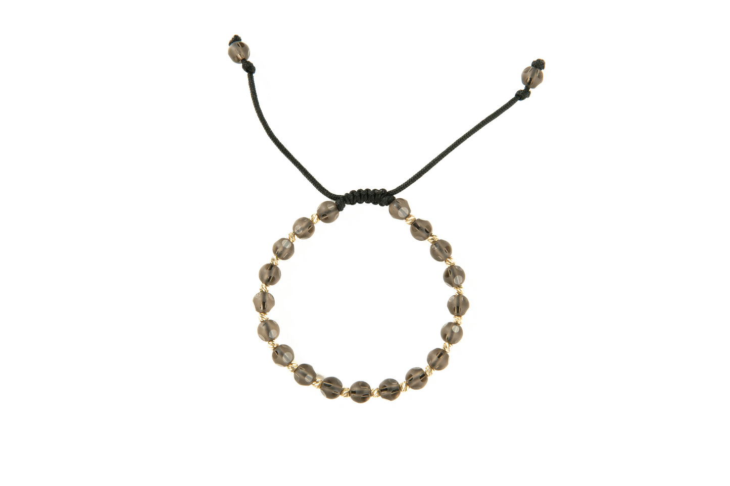 Vaaloor Smoky Quartz & 14k Gold Adjustable Strength