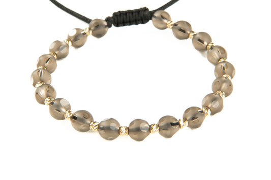 Vaaloor Smoky Quartz & 14k Gold Adjustable Strength