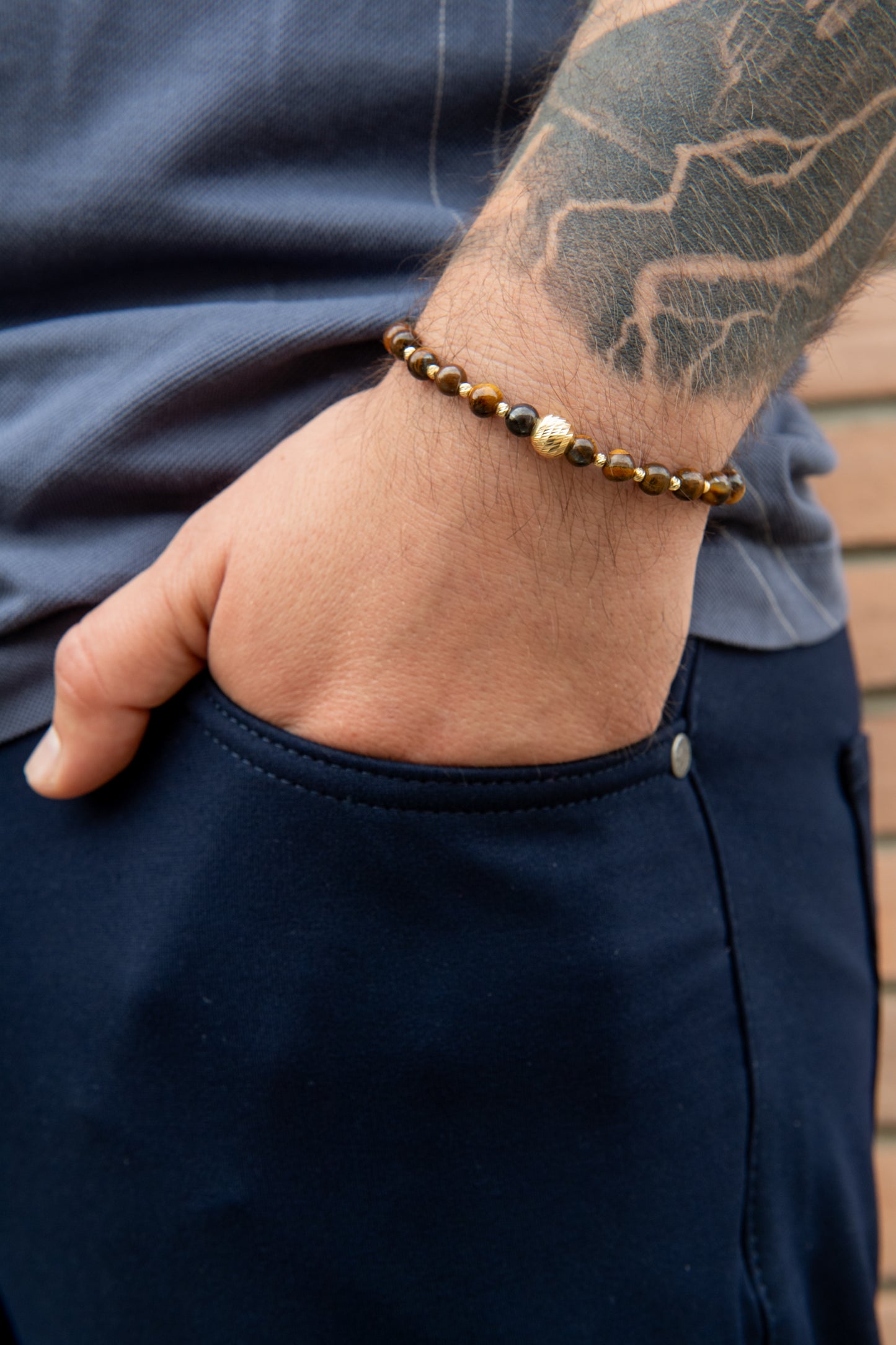 Vaaloor “Golden Tiger” Bracelet – 14K Solid Gold & Natural Tiger’s Eye